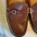 Cole Haan brown leather loafer sz 7.5 slip on career office business *flaw Photo 3