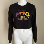 Hocus Pocus Sanderson Sisters Witches Cropped Long Sleeve Tee Size XS Orange Photo 2