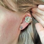 Vintage Mini Conch Screwback Earrings “Zinaida” Seashell Cluster Mermaidcore Jewelry Silver Photo 4