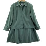 Pendleton Vintage  Blazer Skirt Set Womens‎ Plus 16W Green Wool Lined Midi Length Photo 0