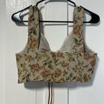 Cider NWT Natural Garden Tie Lace front Tapestry cropped top size small Photo 2