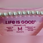 Life is Good Women’s pink v neck t-shirt - Pink Beach Bound - Medium Photo 2