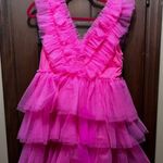 Boutique Hot pink short tulle homecoming dress Photo 0