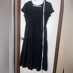 Blu Pepper Black Tiered Midi Dress 1X Photo 6