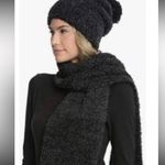 Barefoot Dreams NWT Black Cozy Fuzzy Scarf and Hat Set Photo 0