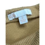 GB  Camel Tan Ribbed Tunic Sweater Dress Small Balloon Sleeves High Neck Trendy Photo 5