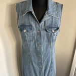 31. House of Harlow Sleeveless Denim Maxi Dress Size Medium Blue Size L Photo 2