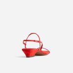 Madewell The Maycie Asymmetric T-Strap Sandal Bandana Red Suede Size 8 Photo 2