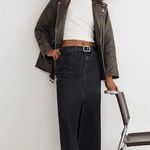 Madewell - Denim Mid-Rise Maxi Skirt in Lunar Wash Dark Wash 90s Photo 0