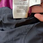 Michael Kors Trench Coat Navy Blue with Purple Lining & Gold Hardware Size Small Photo 6