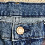 Gap  4” high rise stride dark indigo Blue Jean Shorts with Frayed Hem, size 12 Photo 3