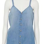 Sonoma  Goods for Life Blue Chambray Button Front Cami Tank Top Women's Size Small Photo 1