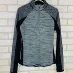 Athleta Running Wild Half Zip Pullover in Heather Gray and Black Size XS Photo 2
