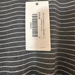 Dylan  tie front stripped long sleeve shirt grey white size L NWT Photo 4