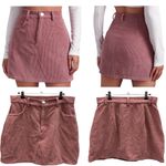 SheIn  Pink EZwear 2 Pocket Corduroy Mini Skirt Womens Large Photo 1