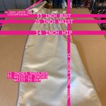 VINTAGE 1980'S HAND CRAFTED CREAM RHINESTONE SATIN SINGLE SHOULDER DRESS (S) White Photo 11