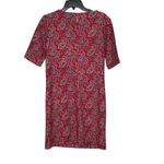 Banana Republic  Paisley Print Midi Shift Dress Women Size 4 Short Sleeve A Lined Photo 7