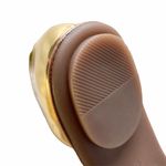 Loeffler Randall new ❁ Sawyer Snake Flat Sandals ❁ Ivory Metallic Gold Leather ❁ Photo 11