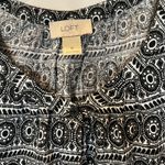 Ann Taylor LOFT Women's M Black White Geometric Sleeveless Romper Spring Summer Photo 2