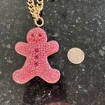 Betsey Johnson NWT  Pink Multi Glitter Rhinestone‎ Gingerbread Ornament Necklace Photo 10