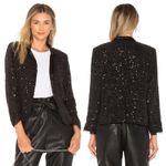 Piazza Sempione Velvet By Graham & Spencer Black Razi Sequin Blazer Jacket Size Medium Photo 1
