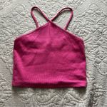 ZARA  pink cross neck cropped tank size medium Photo 0