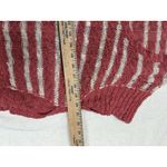 Free People  Sweater Womens S Orange White Striped Crop Boxy Cap Sleeve Beachy Photo 3