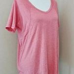 Allison Brittney NEW  Short Sleeve Peach Pink Oversized Burnout Tee Womens Small Photo 0