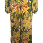 Miss Avenue Jungle Jumpsuit Off Shoulder Open Back Self Tie Belt size Small Photo 12