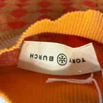 Tory Burch Jacquard Knit Mock-Neck Sweater Bright Bitter Orange Poppy NWT Mod Retro Vibe Photo 5