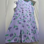 VTG 80s TR Bentley Light Purple Floral Scoop Neck Short Mini Shift Dress Photo 4