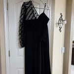 SheIn Elegant Black One-Shoulder Polka Dot Pantsuit Photo 1