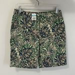 J. McLaughlin  Montaya Blue/Green Botanical Jacquard Shorts Photo 1