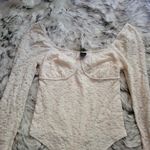 Wild Fable Cream Textured Bodysuit Photo 1