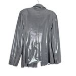 Norma Kamali Single Breasted Straight Fit Jacket in Silver Photo 4
