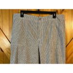 Christopher & Banks  Pants Linen Blend Cropped Women's Size 14 nwt Beige Striped Photo 2