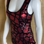 Buckle BKE | Red and Black Sequined Scoop Neck Lined Tank Top Photo 2