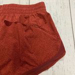 Athleta Women's Small Orange Zip Pocket Printed Mesh Racer Run Short 4” Inseam Photo 10