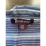 Roamans‎ Striped Shirt Blouse Womens Plus Size 22W Button Up Blue Church Office Photo 3