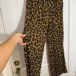 Michael Kors Wide Leg Flowy Cheetah Print Pants Photo 0