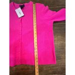 C By Bloomingdale's Cashmere V Neck Cardigan Women's Size Large Ultra Pink Photo 6