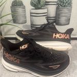 Hoka Clifton Size 8 Black/Gold, Womens Running Shoes Photo 3