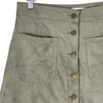 Altar'd State Skirt Womens S Olive Button Down Front Chore Pockets Minimalist Photo 1
