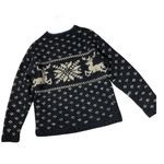 J.Crew Y2K VINTAGE Reindeer Snowflake Wool Sweater Photo 3