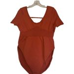 Nike NWT sportswear chill knit tight sweater short-sleeve bodysuit - orange Photo 0