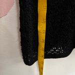 Vintage Black Crochet Babydoll Top Snowflake Sequin Holiday Fairy Grunge Small‎ Photo 3