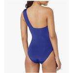 Trina Turk  Getaway|Solid Shoulder One Piece Swimsuit Womens 4 Ultramarine Blue Photo 1