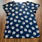 Loft ‎ outlet peony floral blouse size small Photo 2