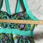 prAna Boho Dress Green Floral Print Halter Neck M Photo 2