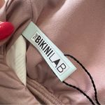 The Bikini Lab Strappy High Neck Top NWT size XS Blush Cut Out Swimsuit Photo 5